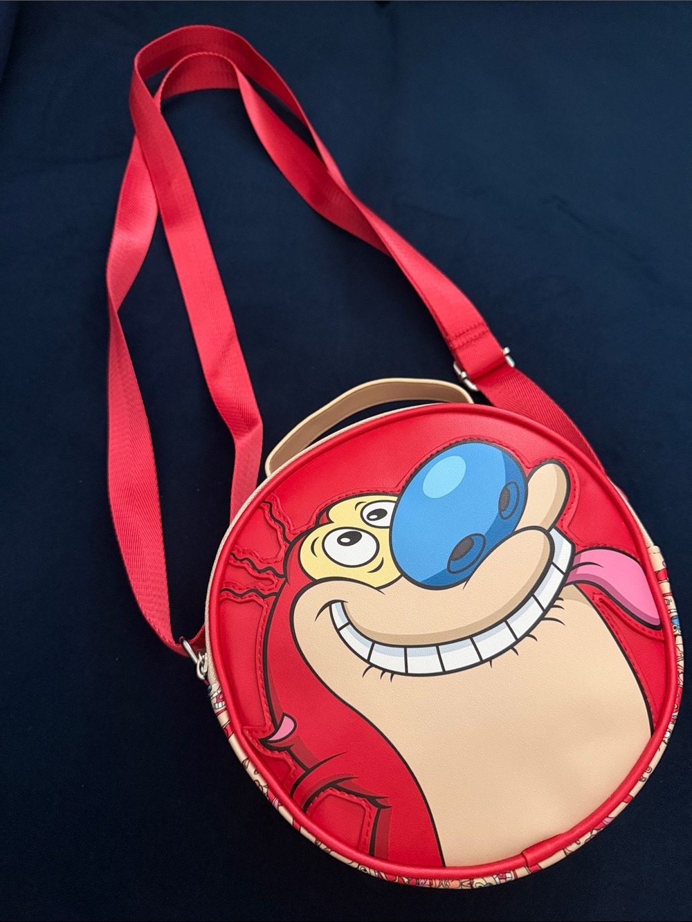 Nickelodeon Buckle Down Ren and Stimpy Round Crossbody Bag